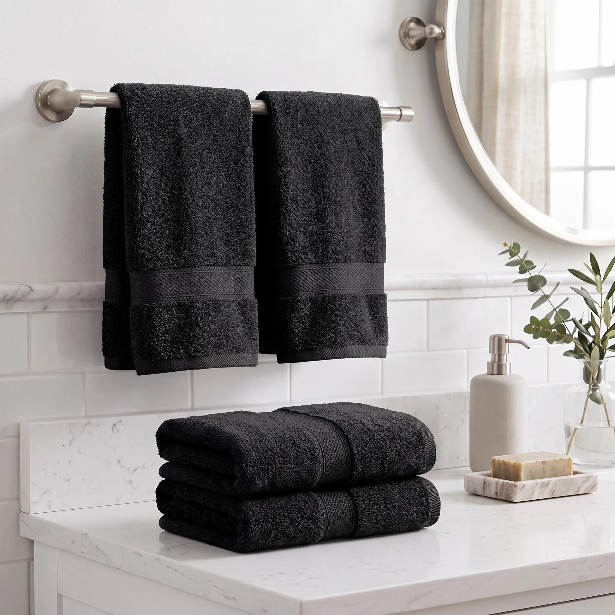 Madeline Egyptian Cotton Hand Towels 4-Piece Plush Set