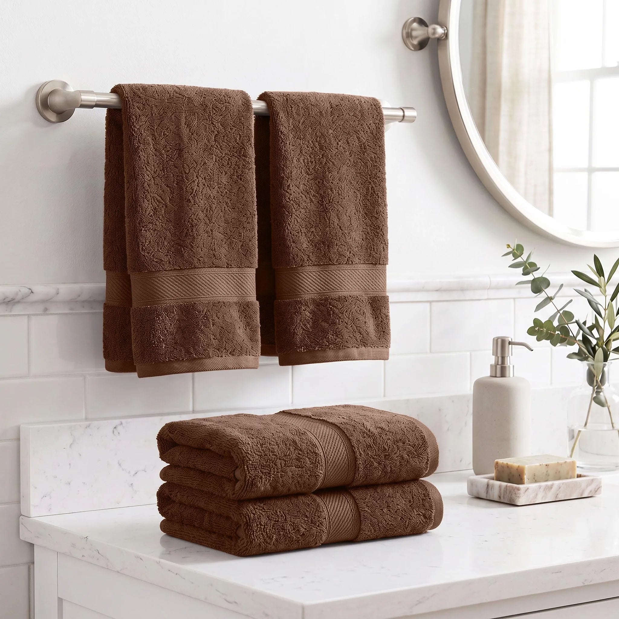 Madeline Egyptian Cotton Hand Towels 4-Piece Plush Set