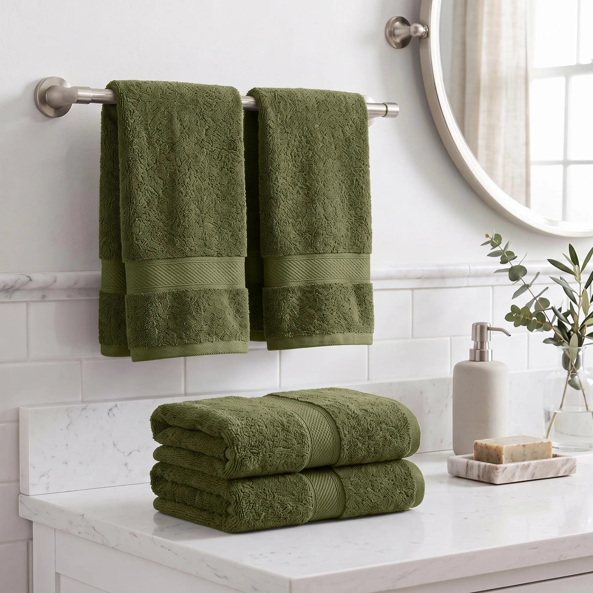 Madeline Egyptian Cotton Hand Towels 4-Piece Plush Set