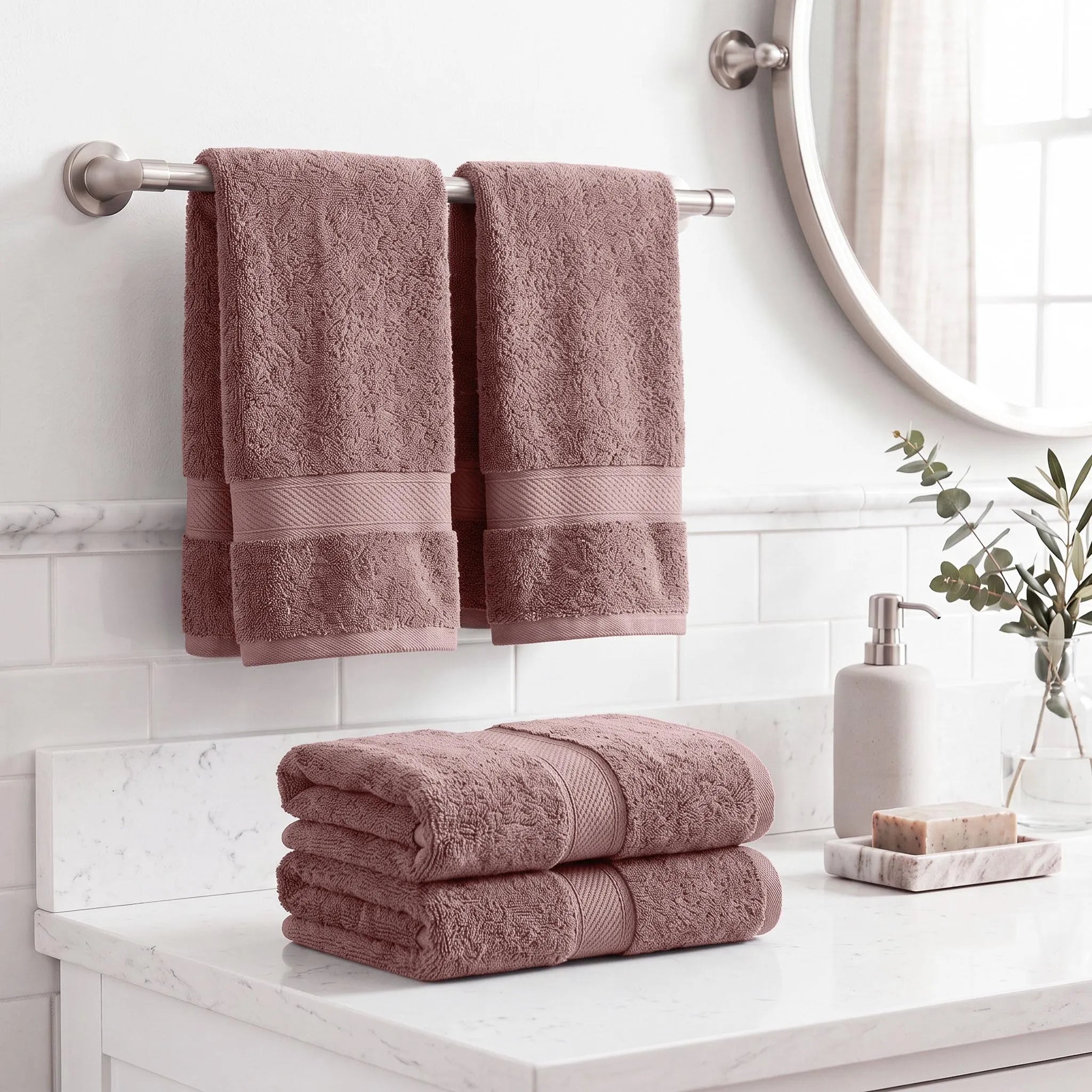 Madeline Egyptian Cotton Hand Towels 4-Piece Plush Set