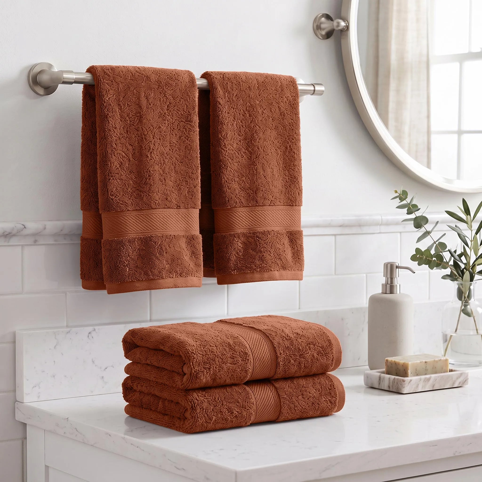 Madeline Egyptian Cotton Hand Towels 4-Piece Plush Set