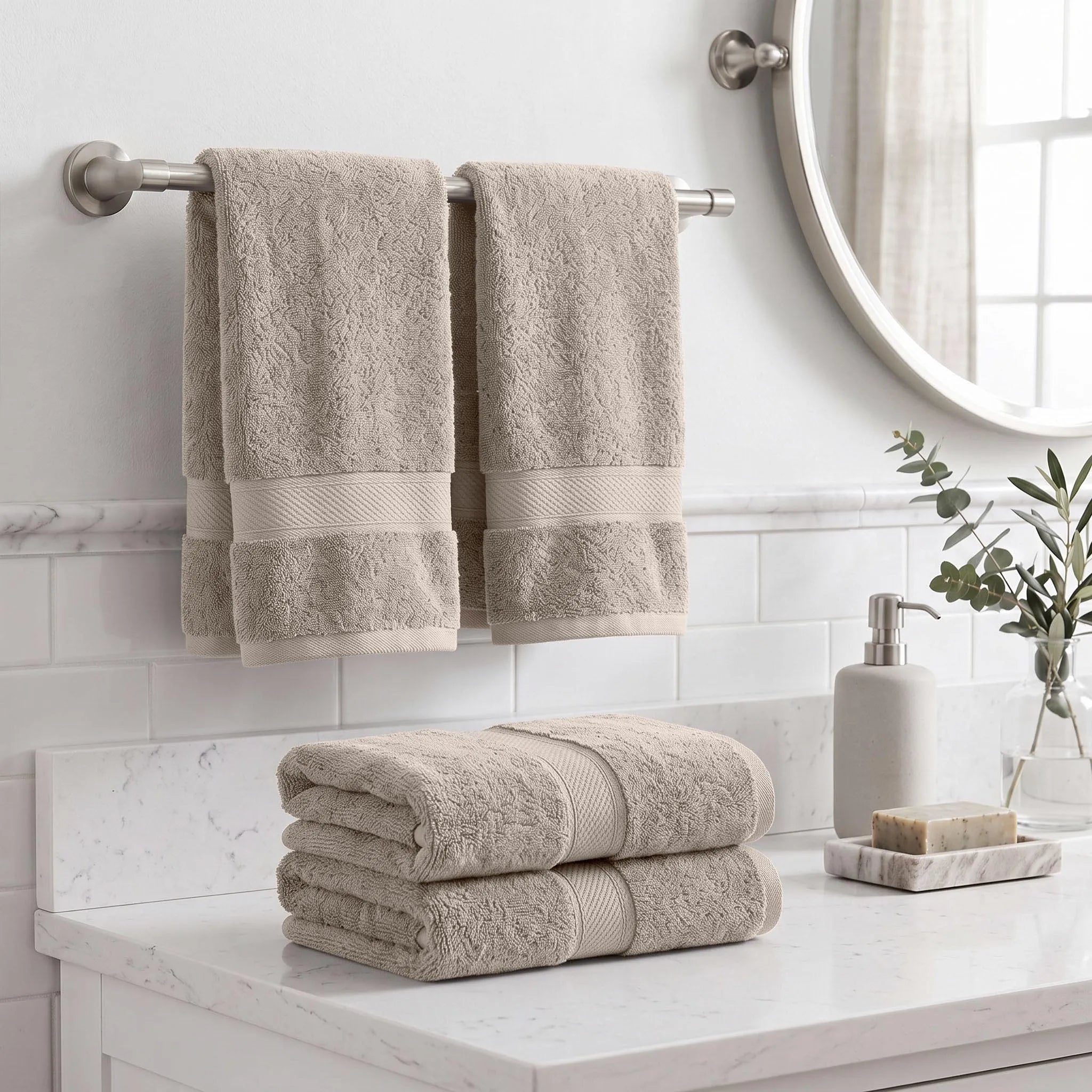 Madeline Egyptian Cotton Hand Towels 4-Piece Plush Set