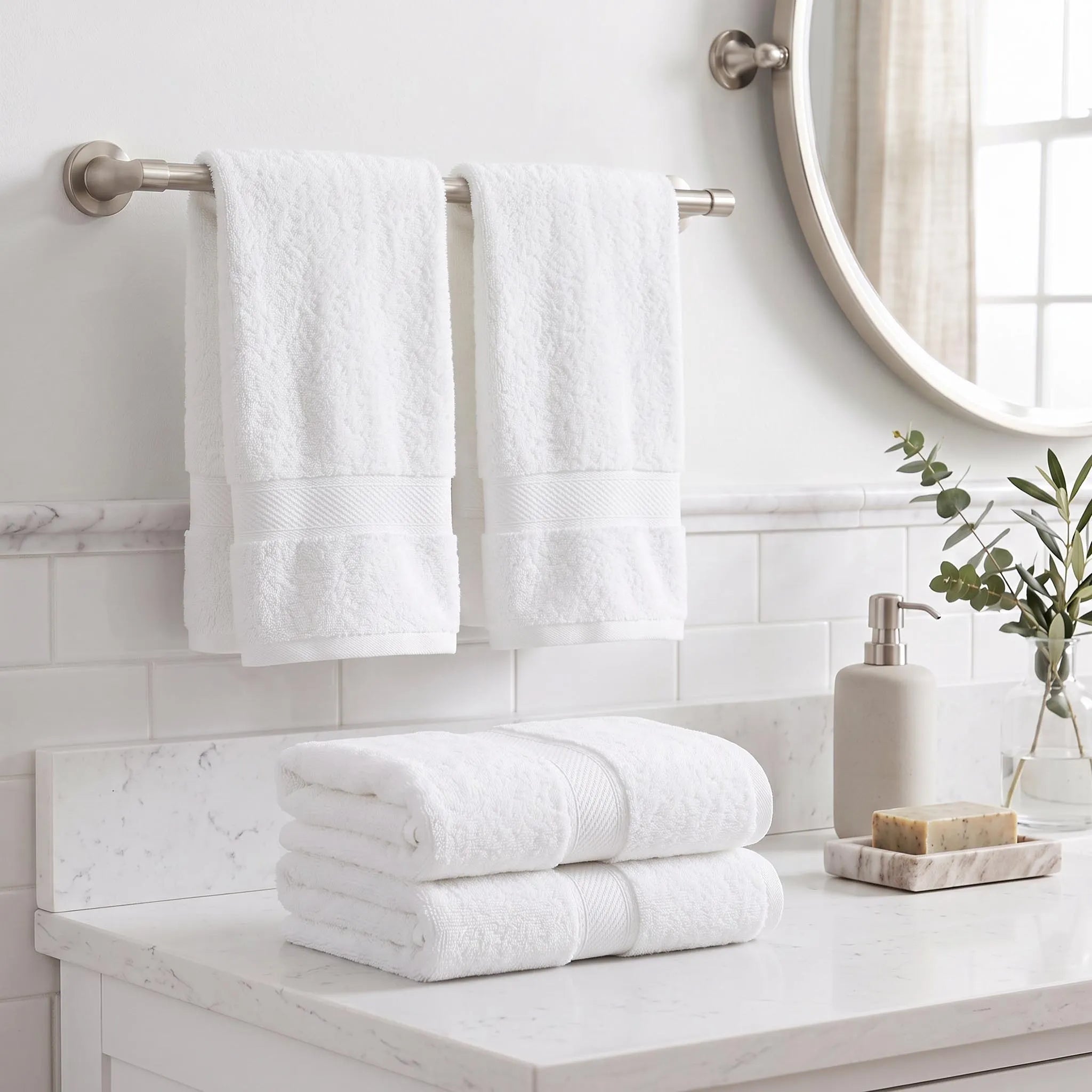 Madeline Egyptian Cotton Hand Towels 4-Piece Plush Set