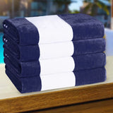 Cabana Stripe Oversized Cotton Beach Towel Sets