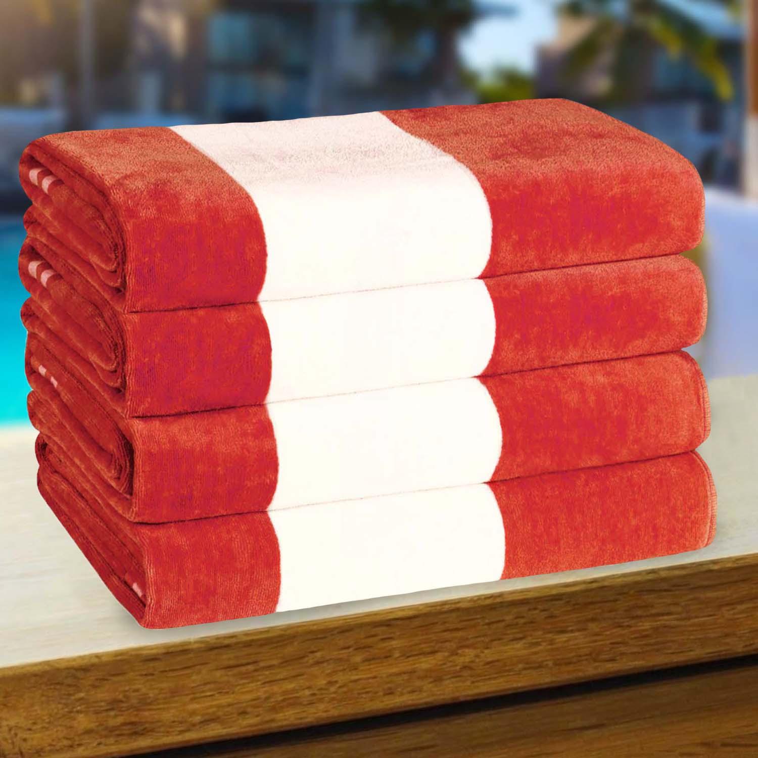 Cabana Stripe Oversized Cotton Beach Towel Set Of 2,4,6 - Beach Towel by Superior