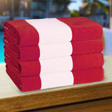 Cabana Stripe Oversized Cotton Beach Towel Sets