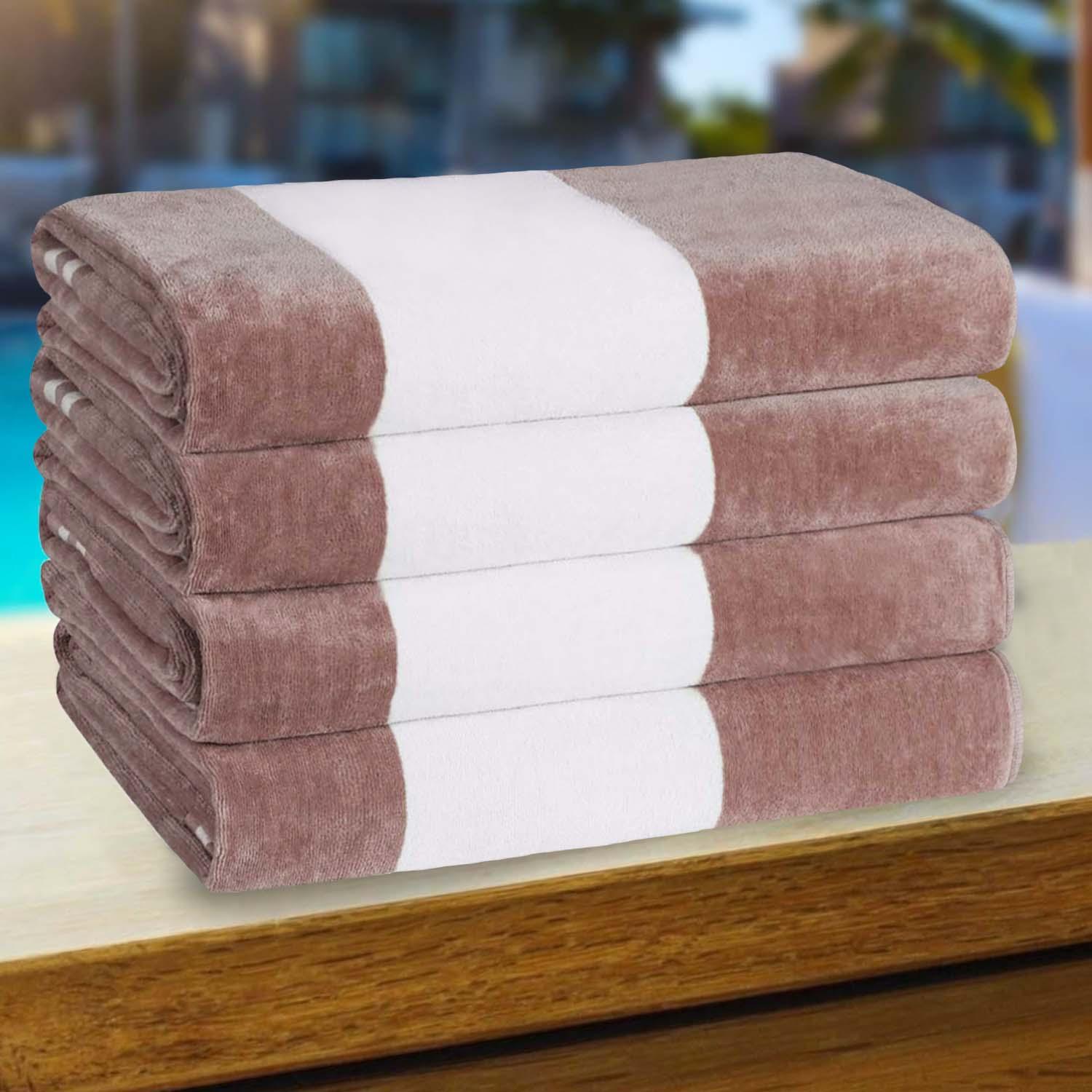 Cabana Stripe Oversized Cotton Beach Towel Set of 2, 4, or 6 Piece - Beach Towel by Superior Brand