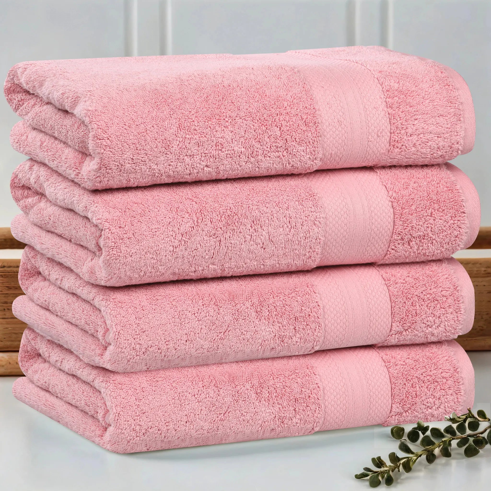 Turkish Cotton Bath Towels Heavyweight 4 Piece Set Aria