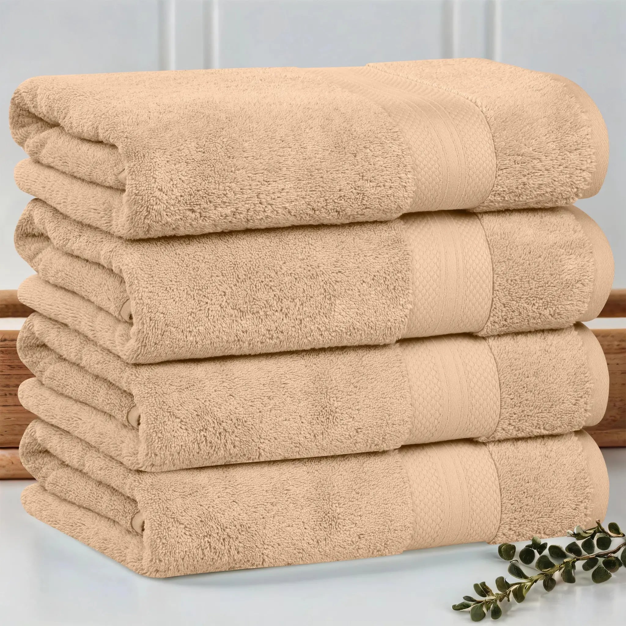 Turkish Cotton Bath Towels Heavyweight 4 Piece Set Aria