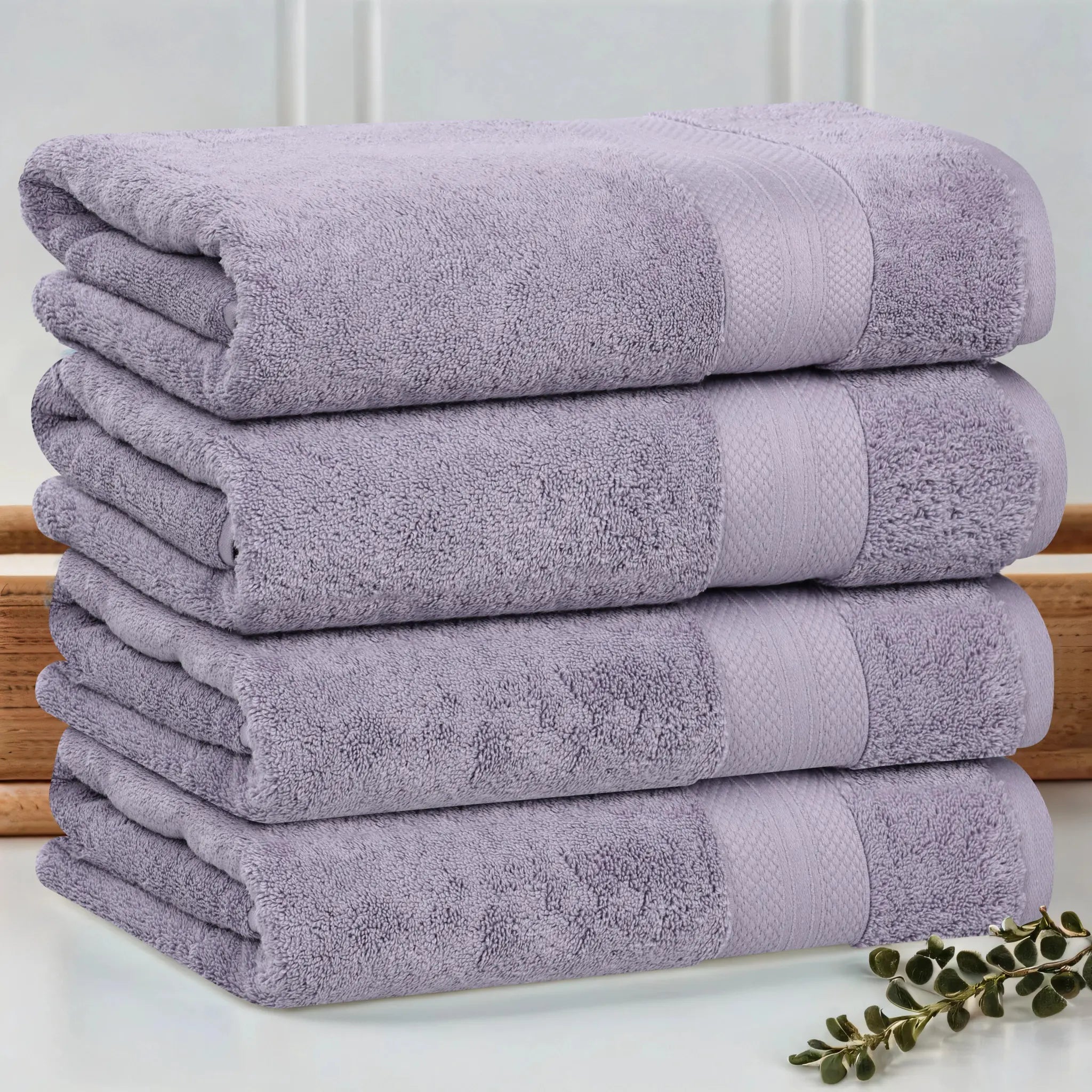 Turkish Cotton Bath Towels Heavyweight 4 Piece Set Aria