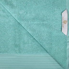 Premium Turkish Cotton Jacquard Herringbone and Solid 12-Piece Face Towel/ Washcloth Set - Cascade