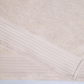 Premium Turkish Cotton Jacquard Herringbone and Solid 12-Piece Face Towel/ Washcloth Set -  Ivory 