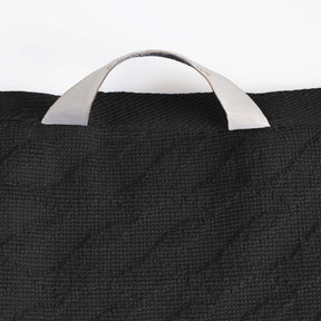 Premium Turkish Cotton Jacquard Herringbone and Solid 12-Piece Face Towel/ Washcloth Set - Black