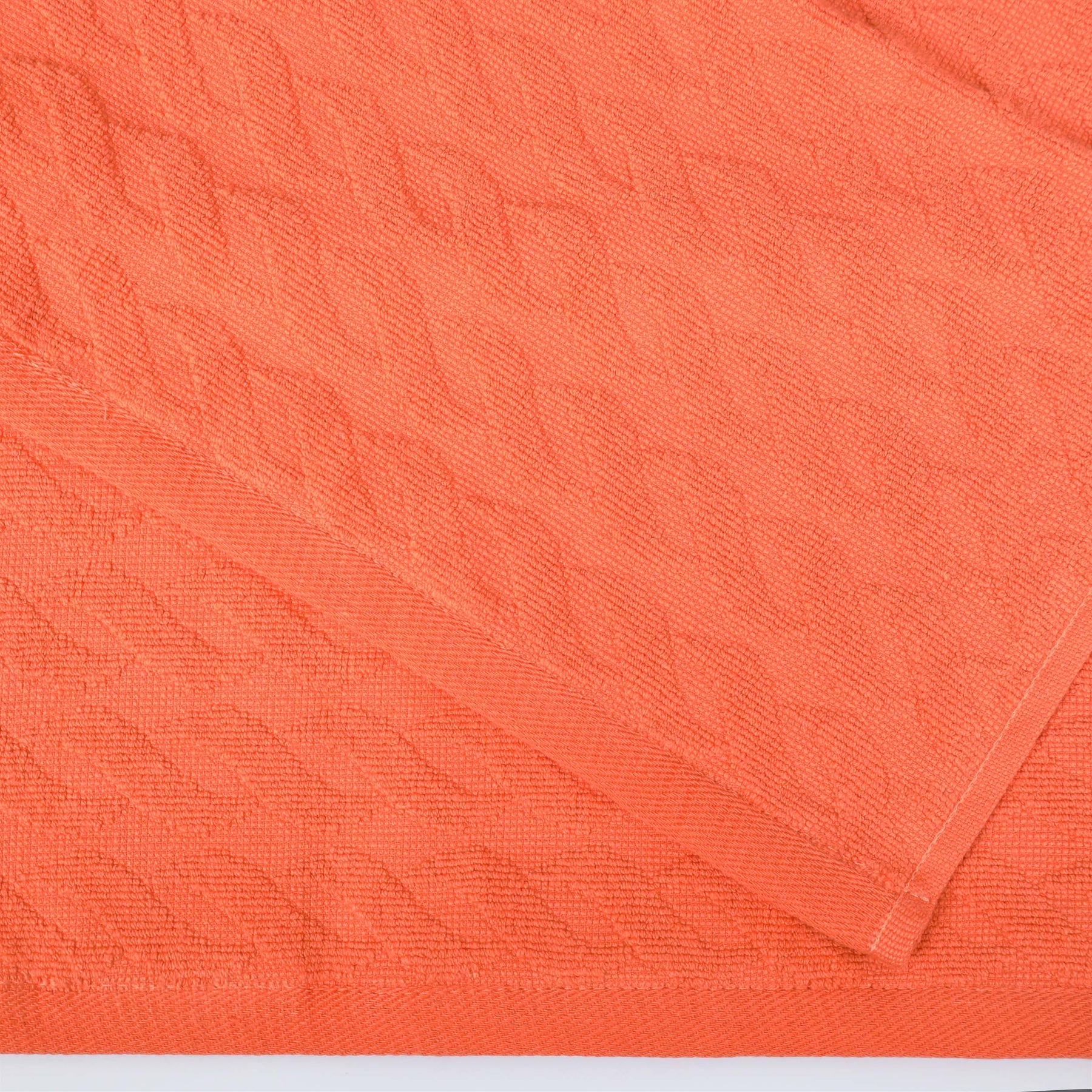 Premium Turkish Cotton Jacquard Herringbone and Solid 12-Piece Face Towel/ Washcloth Set - Emberglow