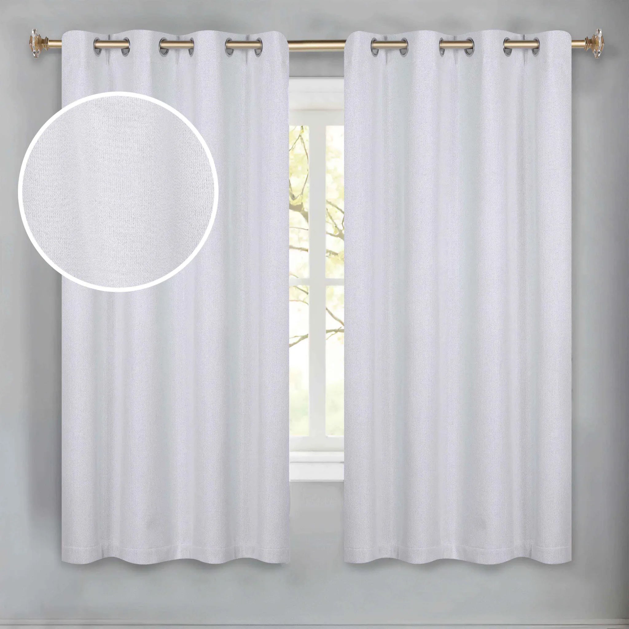 Nyan 100% Blackout Machine Washable Grommet Curtains, Set of 2 Panels - Blackout Curtains by Superior Brand