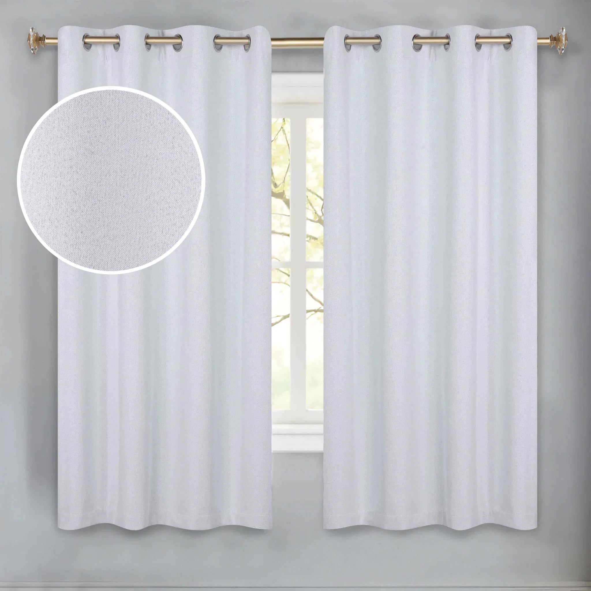 Neal 100% Blackout Machine Washable Grommet Curtains, Set of 2 Panels - Blackout Curtains by Superior Brand