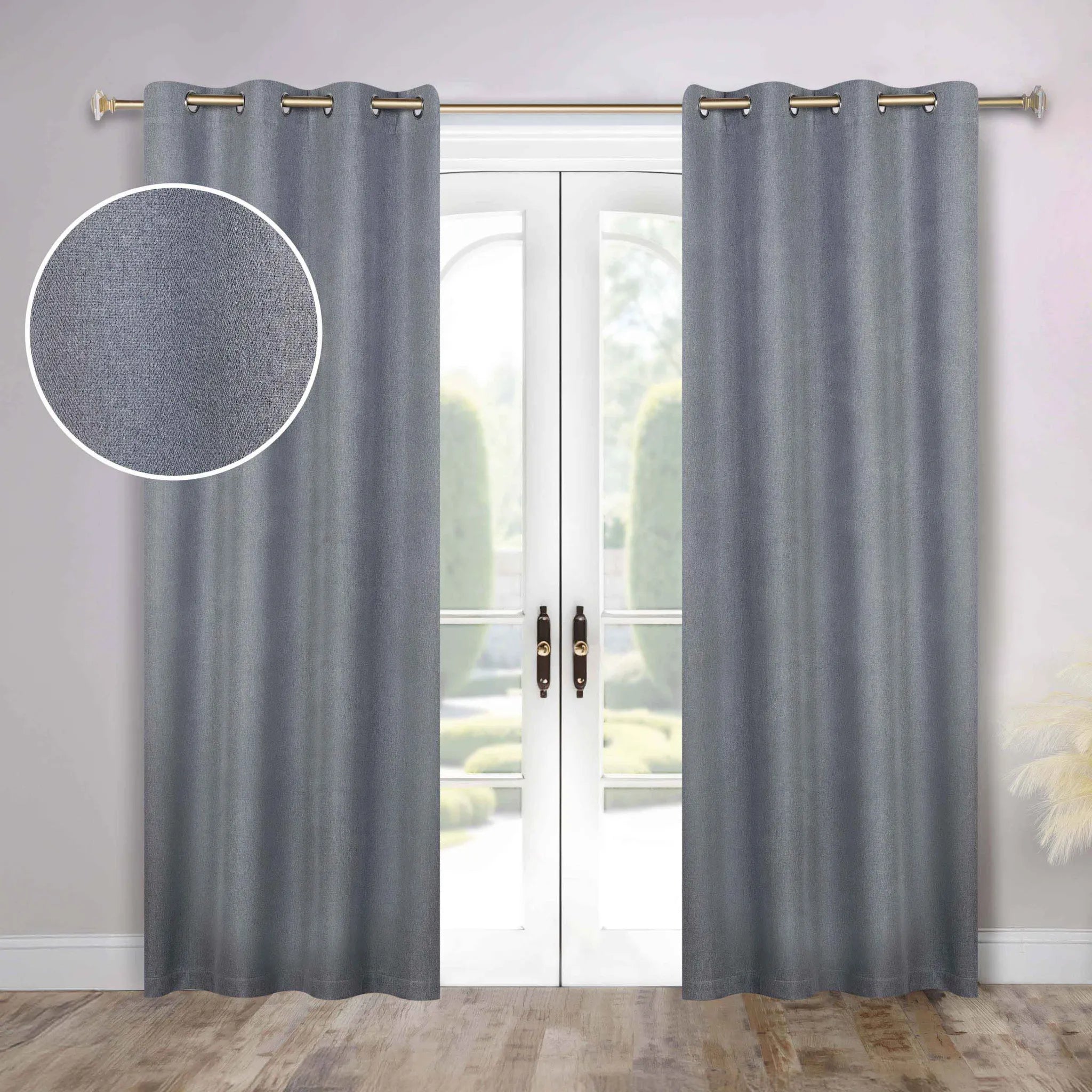 Nyan 100% Blackout Machine Washable Grommet Curtains, Set of 2 Panels - Blackout Curtains by Superior Brand