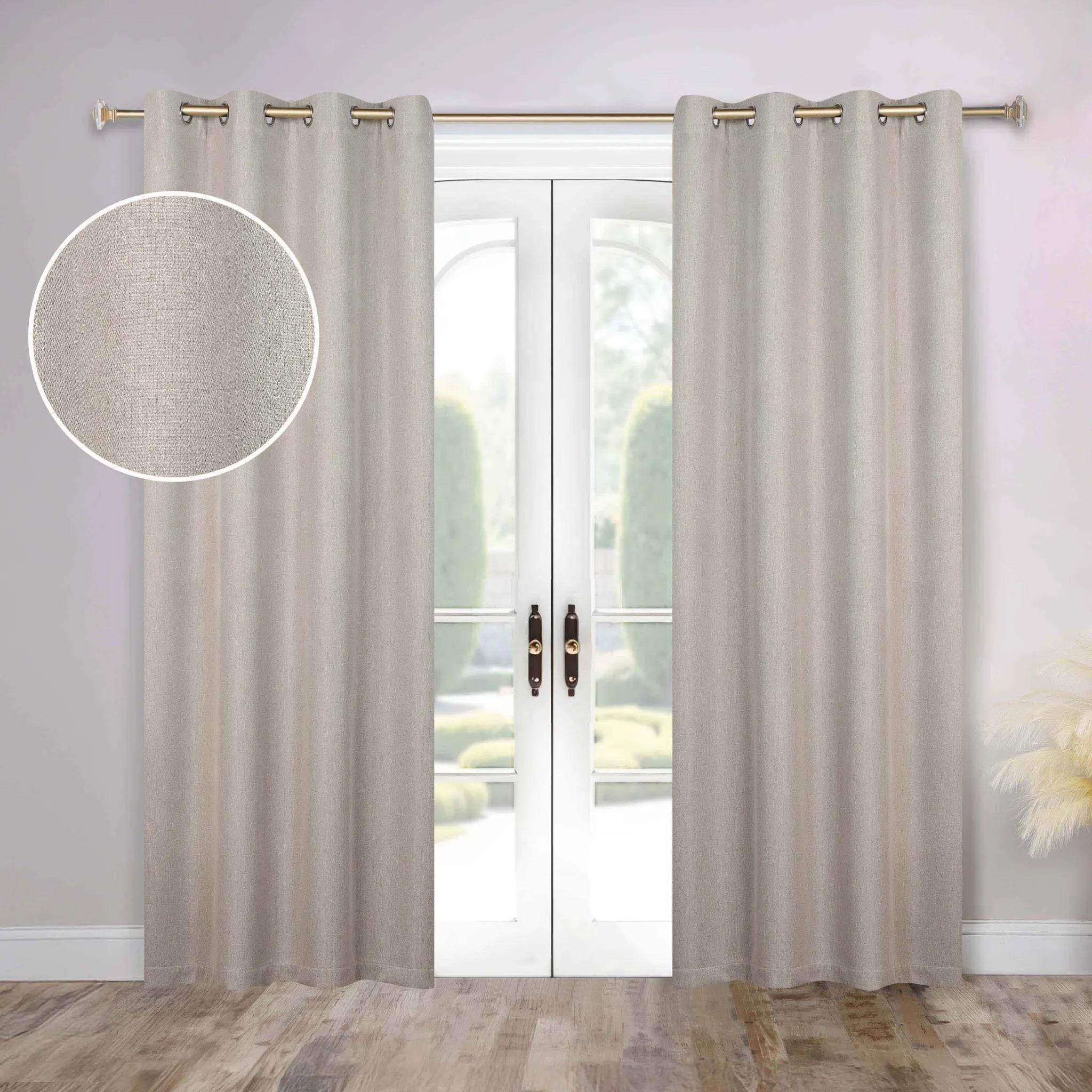 Nyan 100% Blackout Machine Washable Grommet Curtains, Set of 2 Panels - Blackout Curtains by Superior Brand