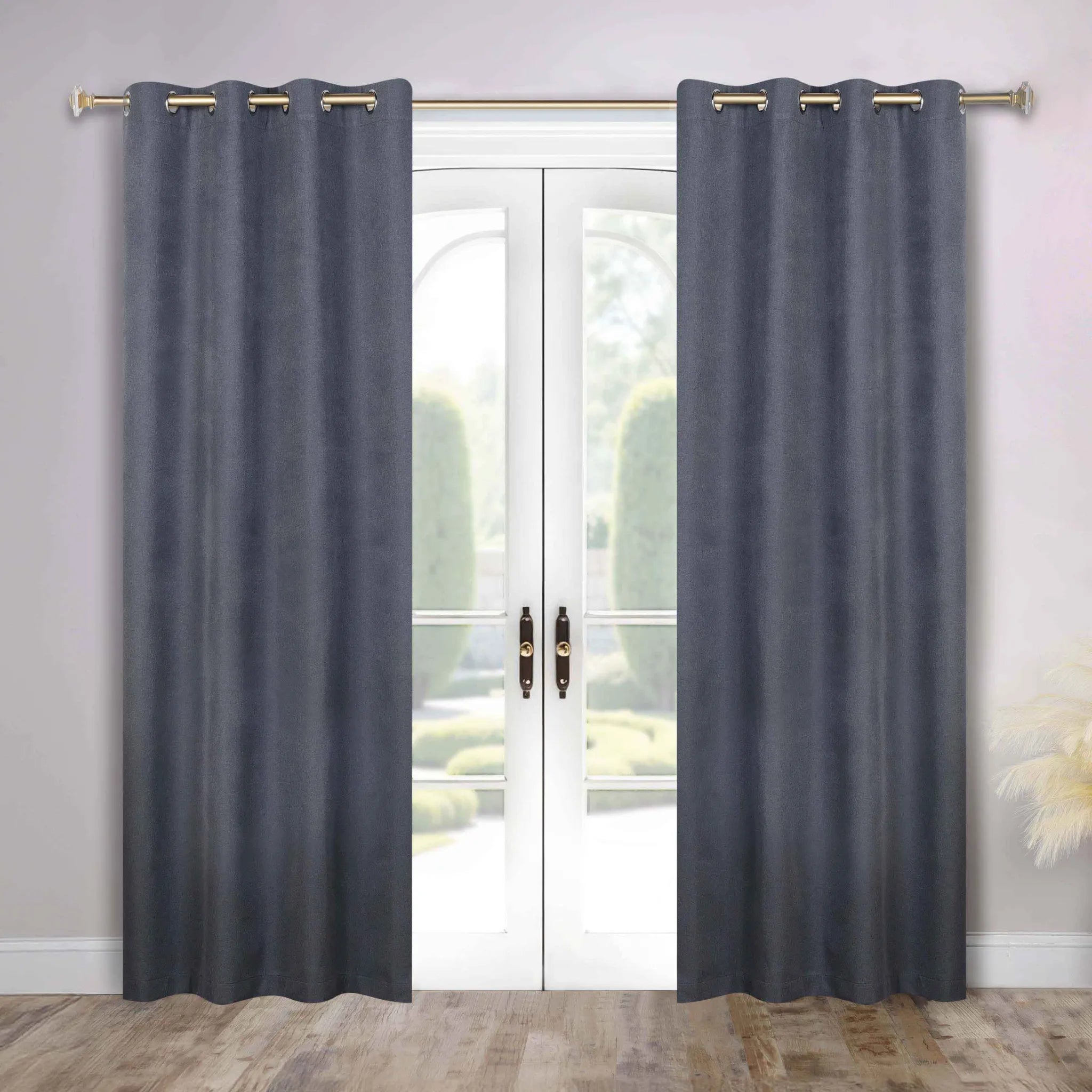 Neal 100% Blackout Machine Washable Grommet Curtains, Set of 2 Panels - Blackout Curtains by Superior Brand
