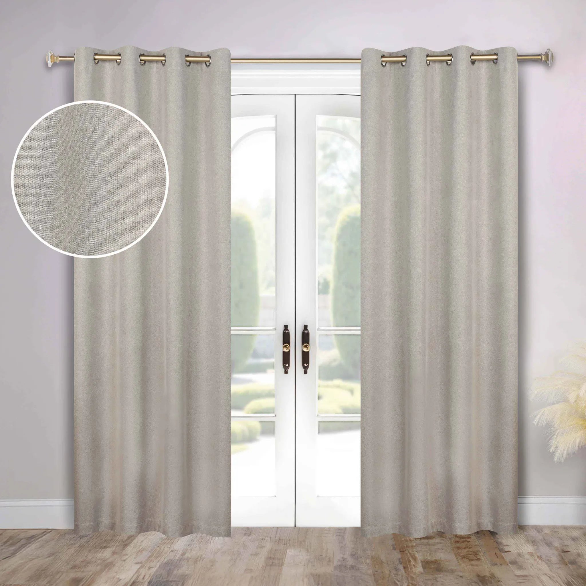 Neal 100% Blackout Machine Washable Grommet Curtains, Set of 2 Panels - Blackout Curtains by Superior Brand