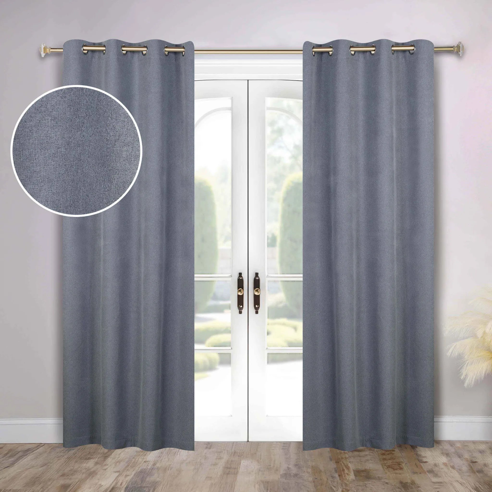 Neal 100% Blackout Machine Washable Grommet Curtains, Set of 2 Panels - Blackout Curtains by Superior Brand