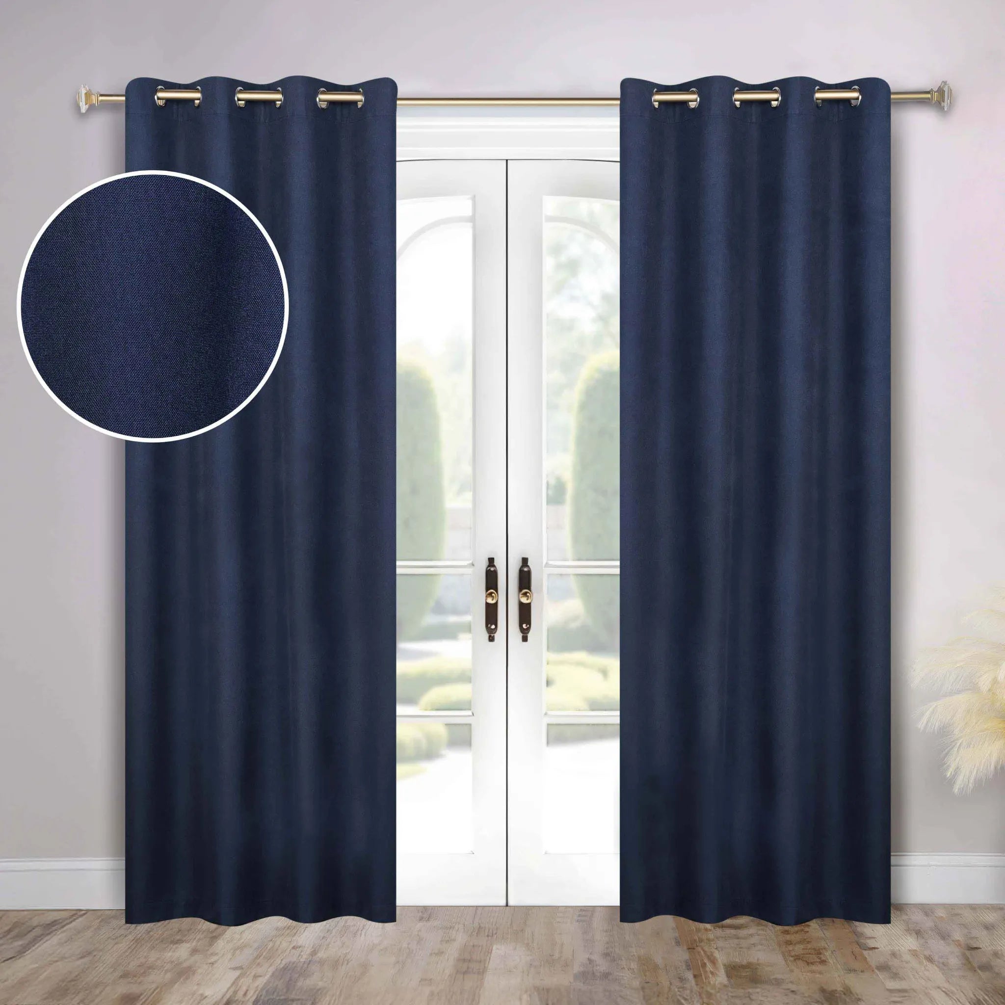 Neal 100% Blackout Machine Washable Grommet Curtains, Set of 2 Panels - Blackout Curtains by Superior Brand