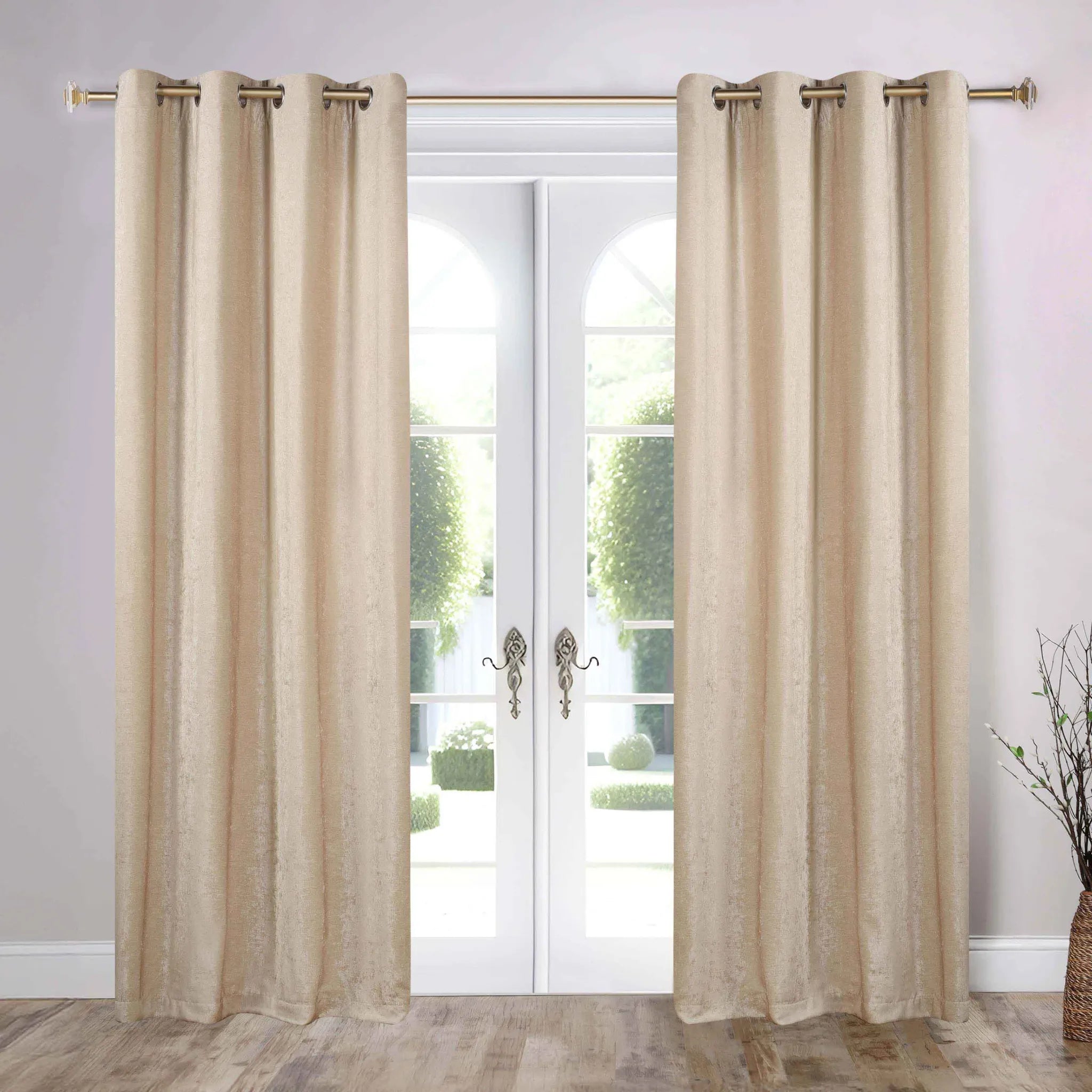 Noor Semi-Blackout Chenille Washable Grommet Curtains, Set of 2 Panels - Blackout Curtains by Superior Brand