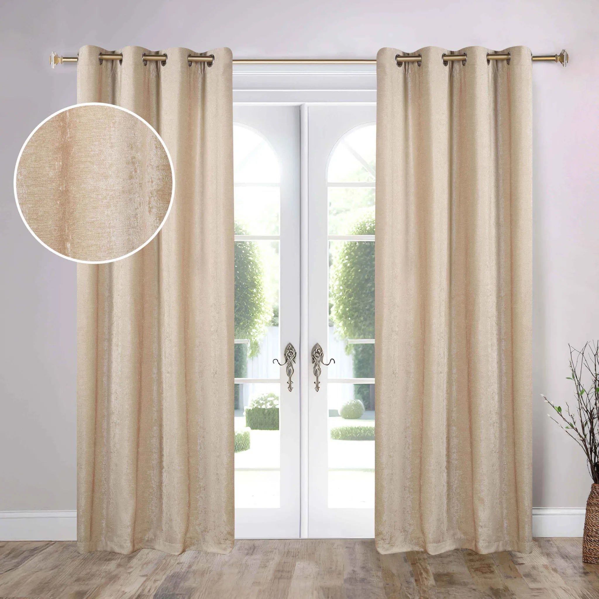 Noor Semi-Blackout Chenille Washable Grommet Curtains, Set of 2 Panels - Blackout Curtains by Superior Brand