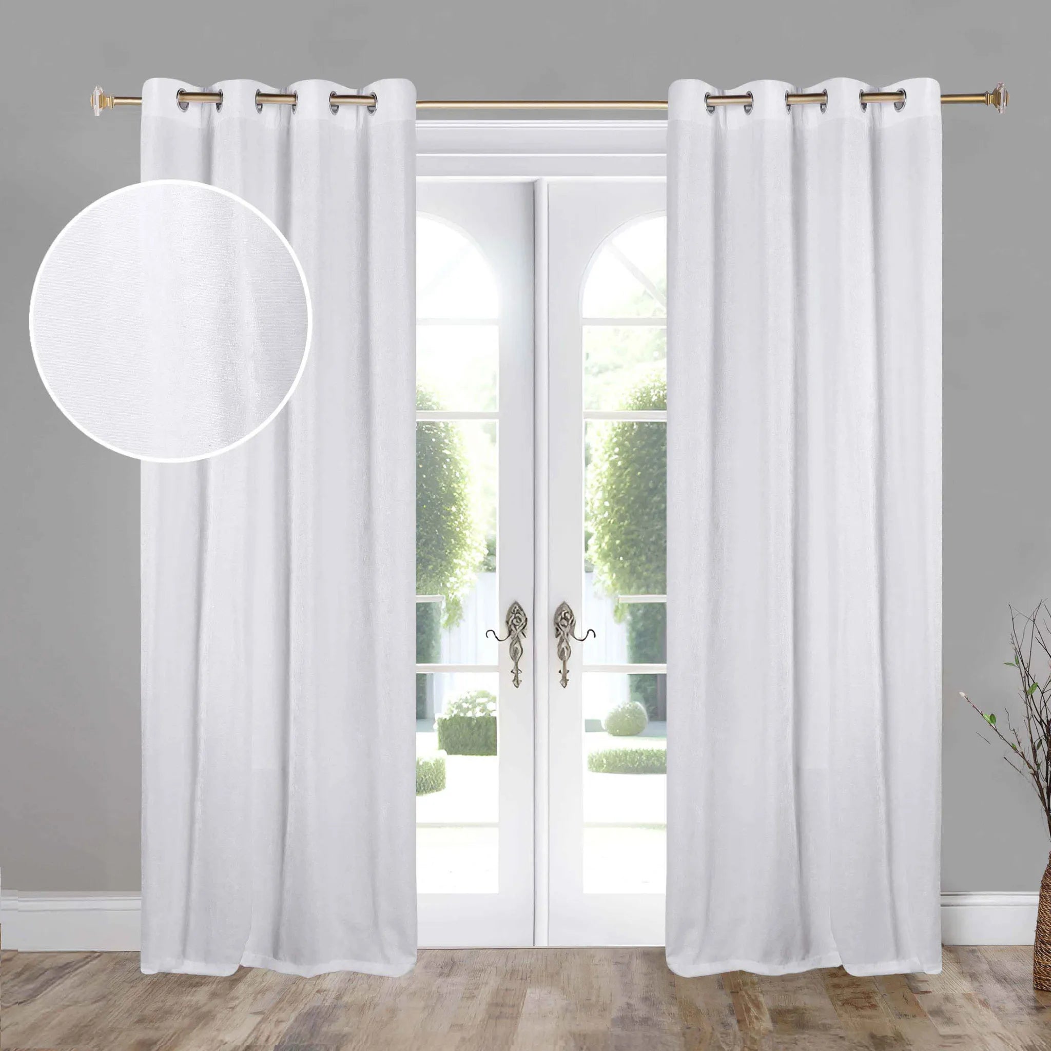 Noor Semi-Blackout Chenille Washable Grommet Curtains, Set of 2 Panels - Blackout Curtains by Superior Brand