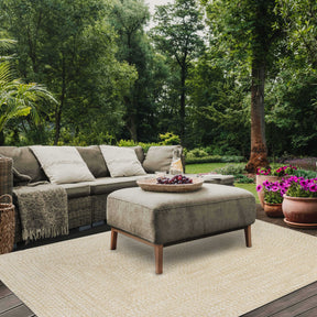 Superior Bohemian Multi-Toned Braided Patterned Indoor Outdoor Area Rug - Cream-White