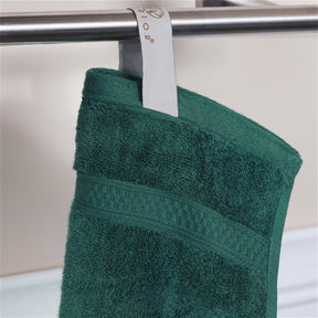 Rayon from Bamboo Cotton Blend Luxury Assorted 18 Piece Towel Set - Hunter Green