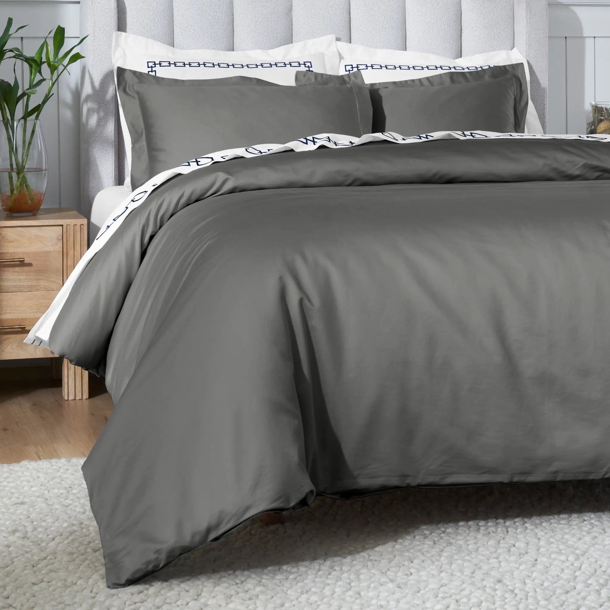 650 Thread Count Egyptian Cotton Solid Duvet Cover