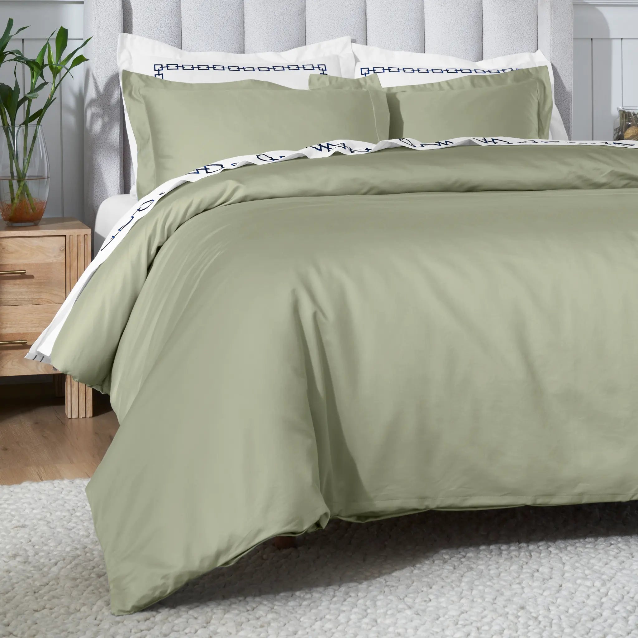 650 Thread Count Egyptian Cotton Solid Duvet Cover