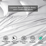 650 Thread Count Egyptian Cotton Sateen Sheet Set