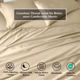 650 Thread Count Egyptian Cotton Sateen Sheet Set