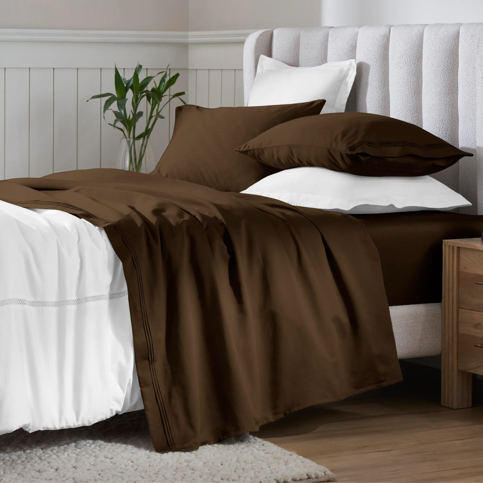 Egyptian Cotton Sateen Sheet Set 650 Thread Count