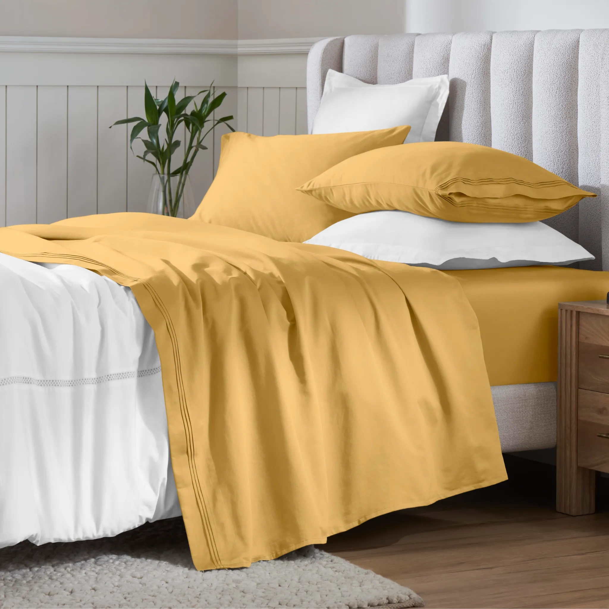 650 Thread Count Egyptian Cotton Sateen Sheet Set