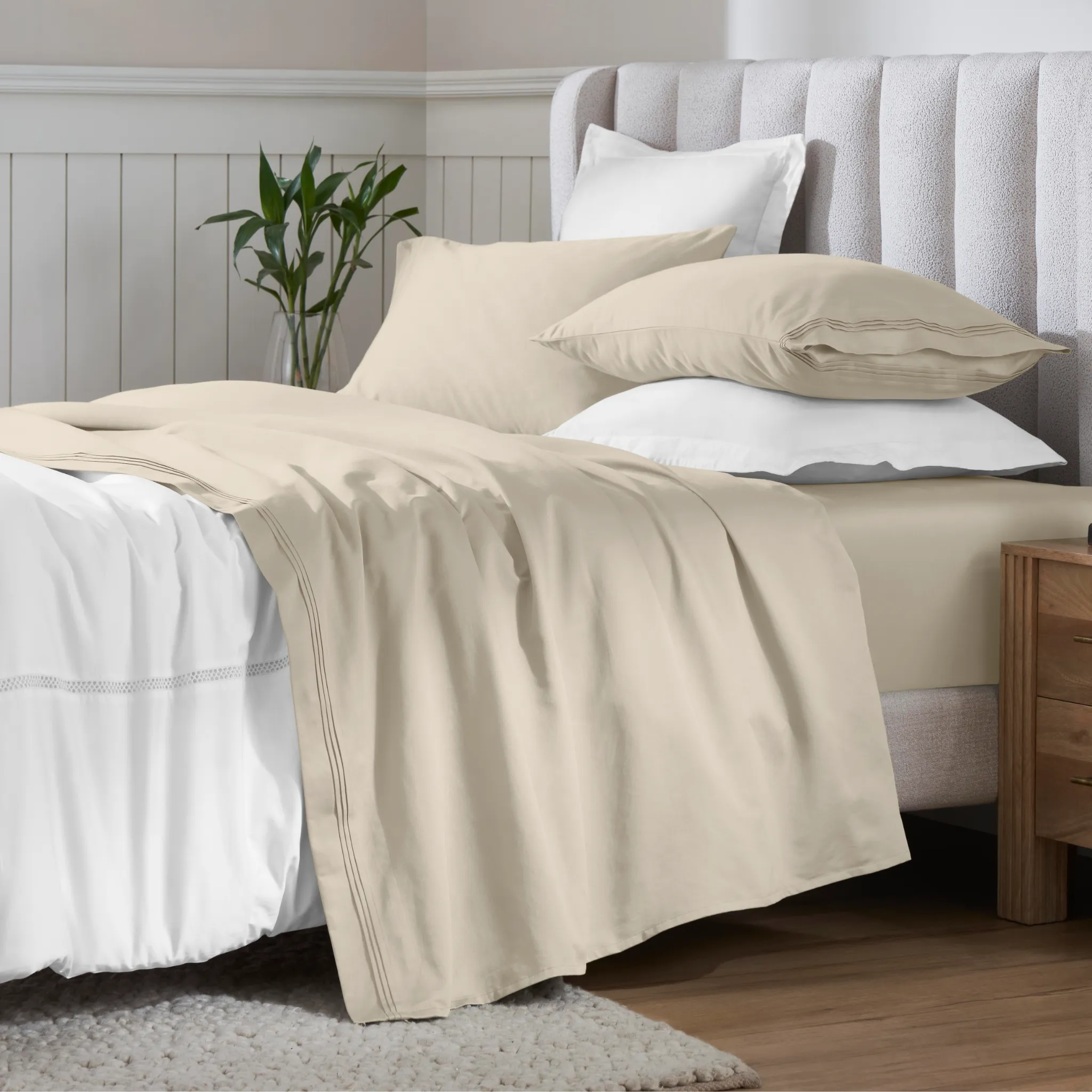 Egyptian Cotton Sateen Sheet Set 650 Thread Count