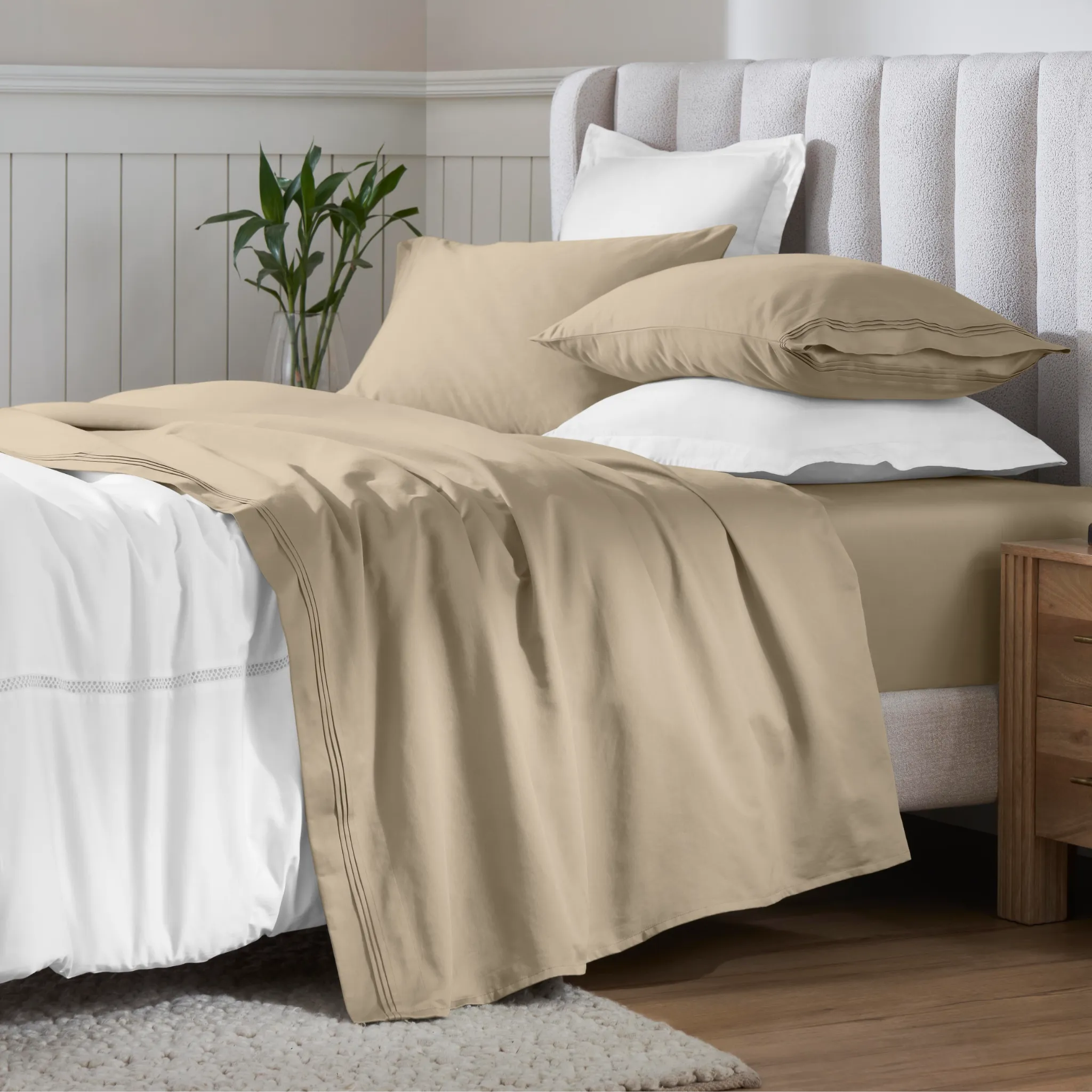 Egyptian Cotton Sateen Sheet Set 650 Thread Count
