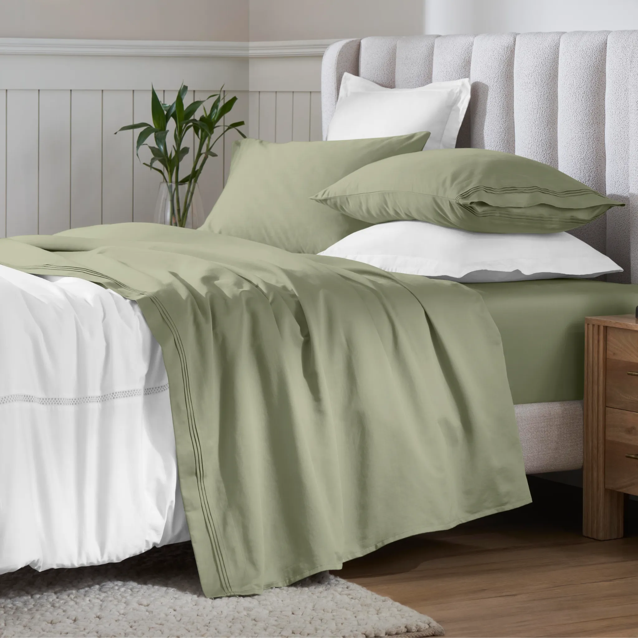650 Thread Count Egyptian Cotton Sateen Sheet Set