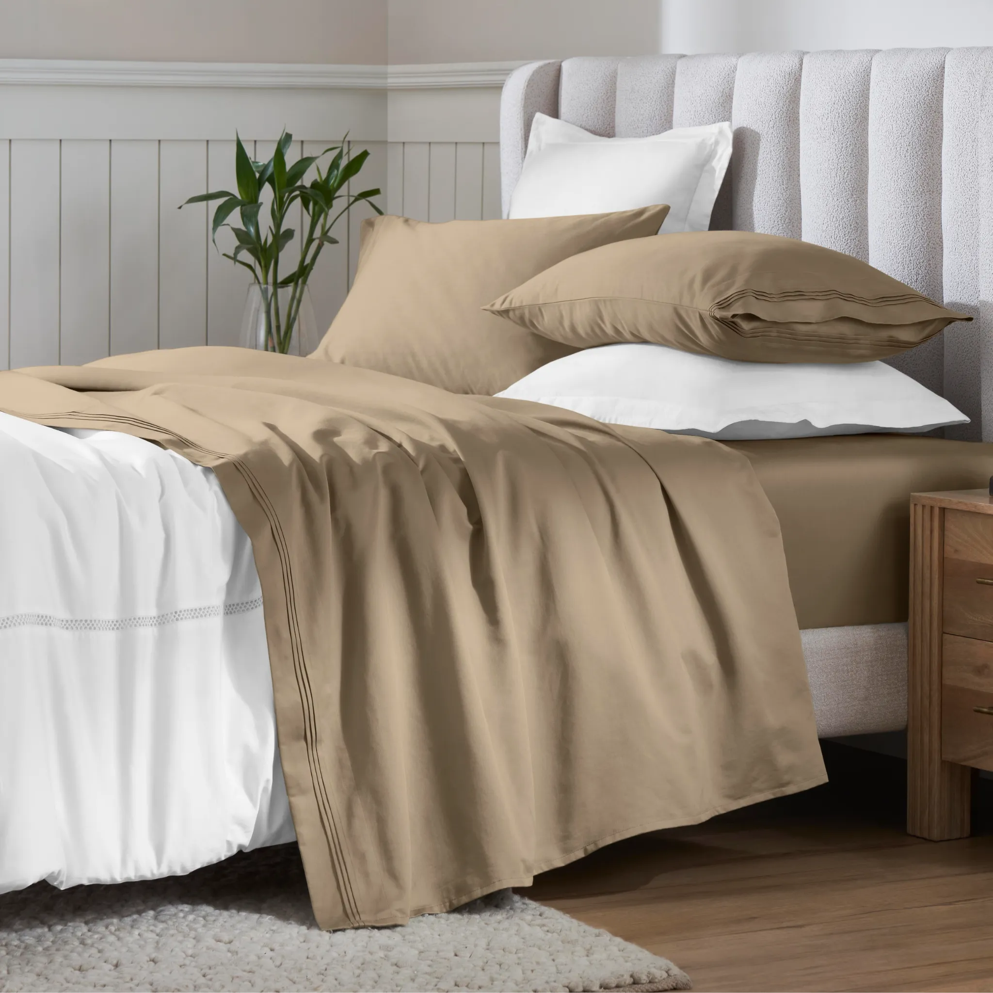 Egyptian Cotton Sateen Sheet Set 650 Thread Count