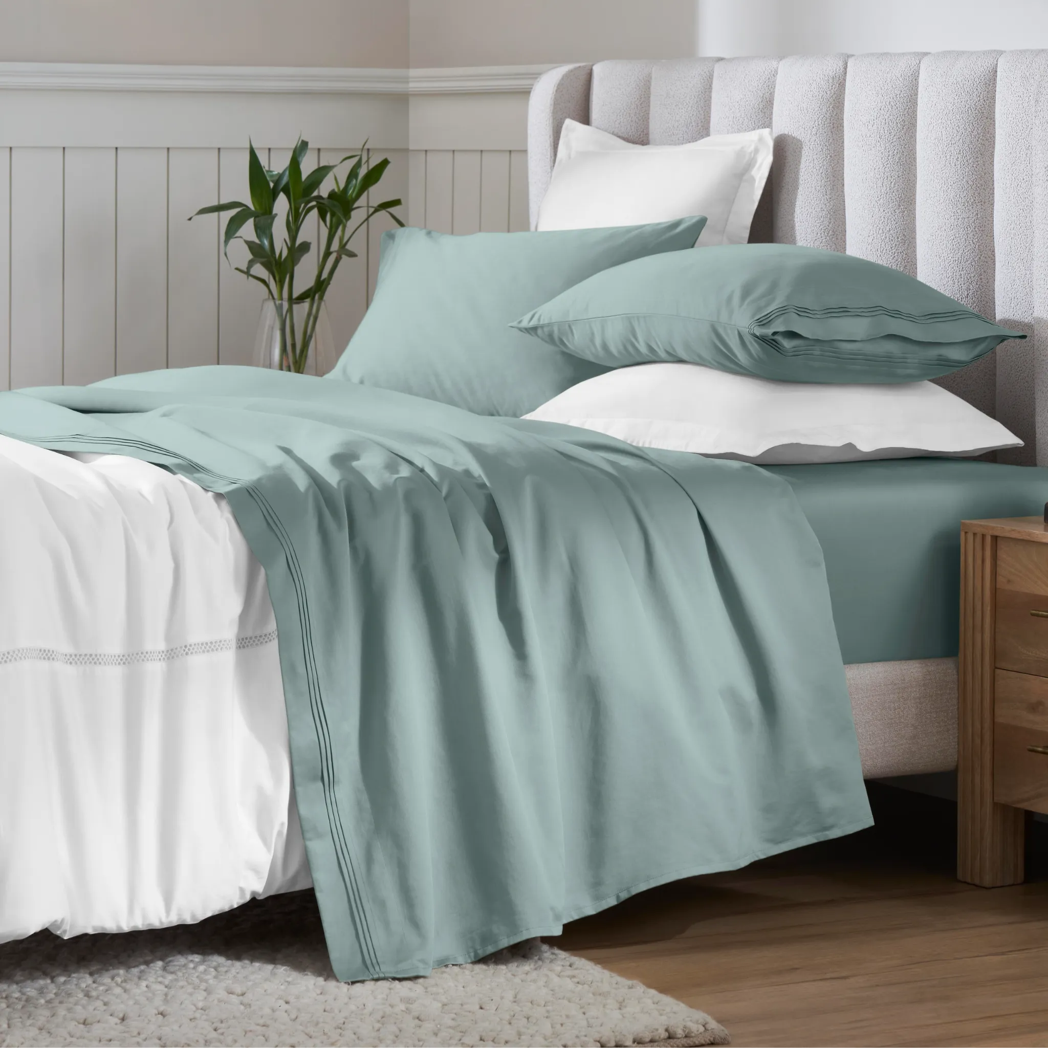 650 Thread Count Egyptian Cotton Sateen Sheet Set