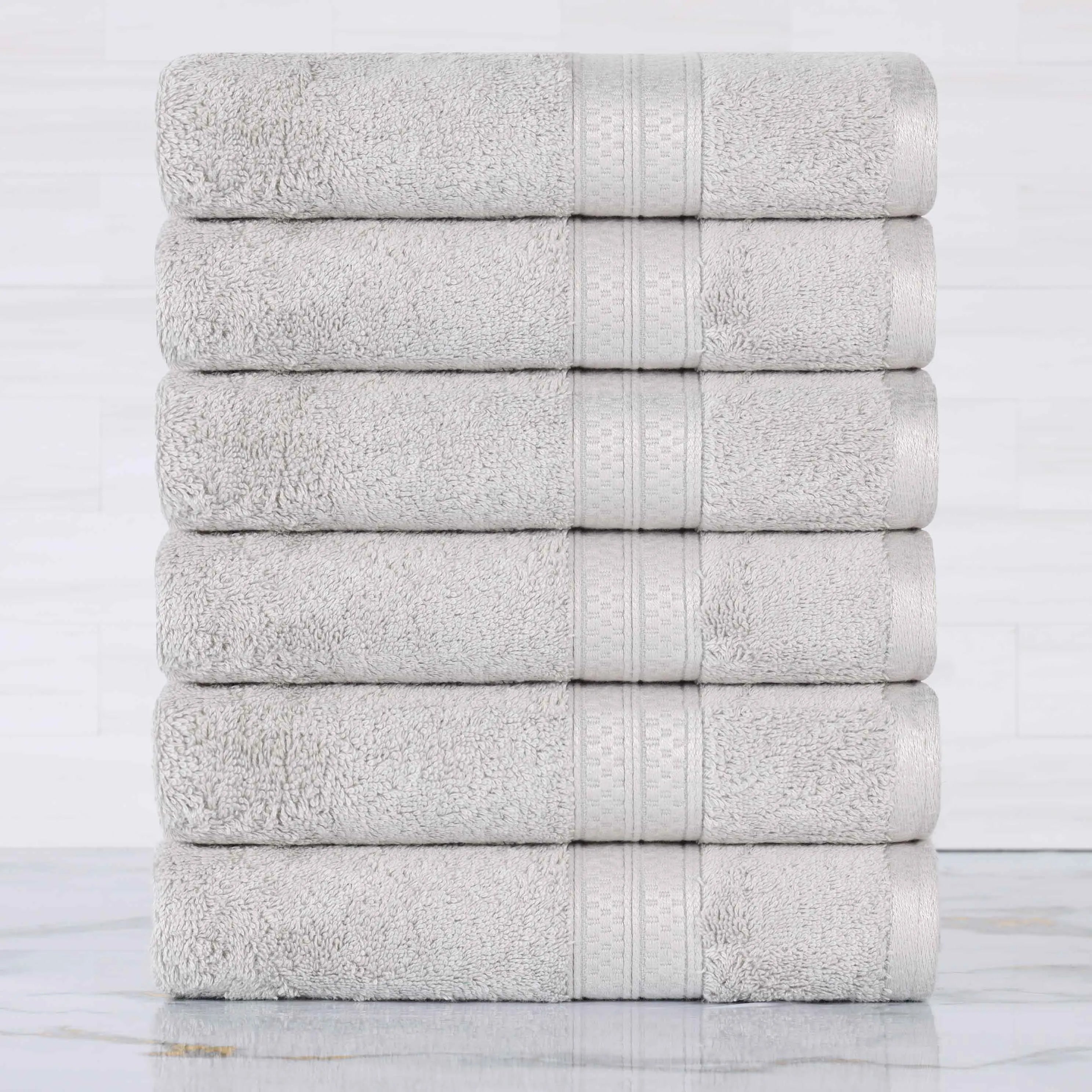 Rayon from Bamboo Ultra-Plush Heavyweight 6 Piece Hand Towel Set - Hand Towel Set by Superior Brand