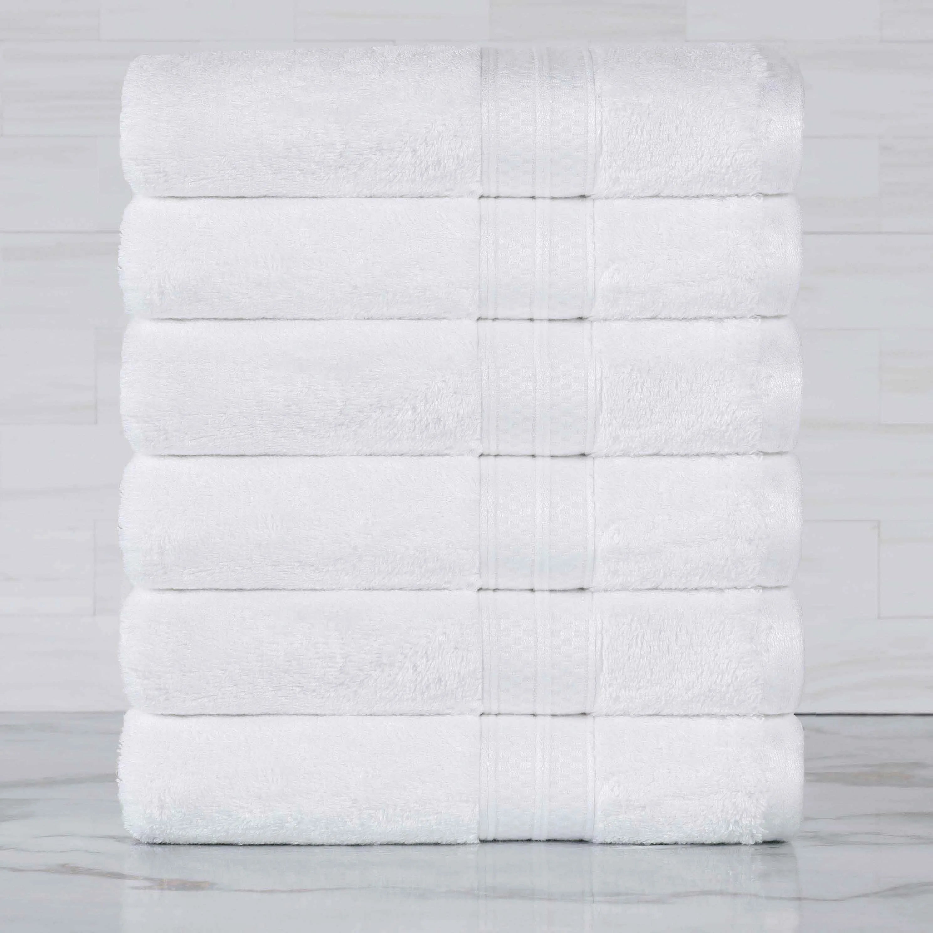 Rayon from Bamboo Ultra-Plush Heavyweight 6 Piece Hand Towel Set - Hand Towel Set by Superior Brand