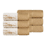 Lodi Cotton 6-Piece Hand Towel Set – Mid-Weight Bathroom or Kitchen Solids & Patterns