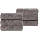 Napa Zero Twist Cotton Solid Waffle Honeycomb Hand Towel Set of 6 - Towel Set by Superior Brand