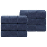 Napa Zero Twist Cotton Solid Waffle Honeycomb Hand Towel Set of 6 - Towel Set by Superior Brand