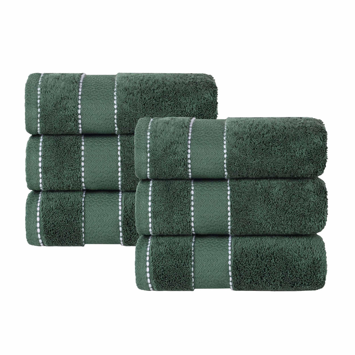 Niles Egyptian Giza Cotton Dobby Ultra-Plush Hand Towel Set of 6