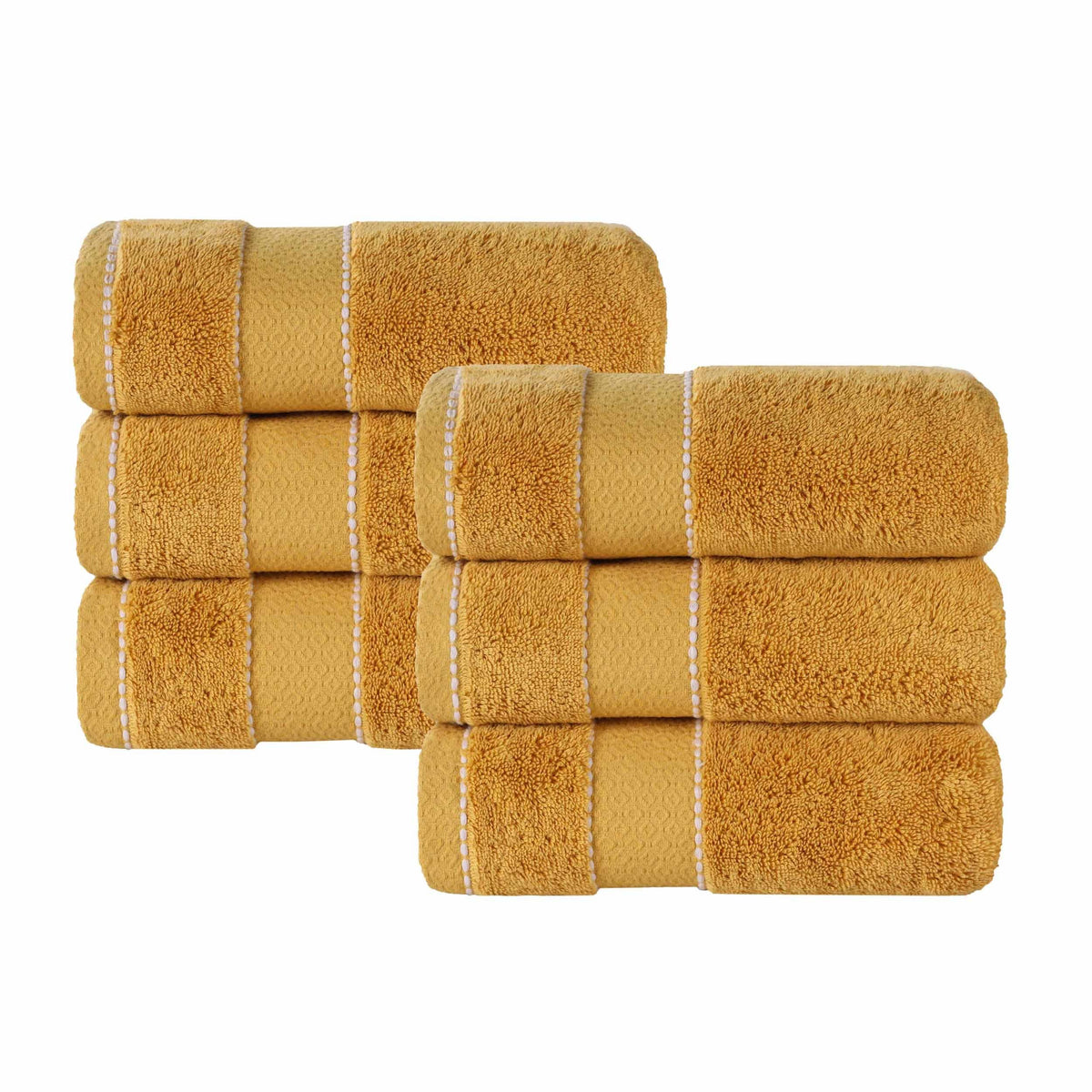 Niles Egyptian Giza Cotton Dobby Ultra-Plush Hand Towel Set of 6