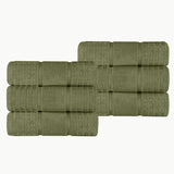 Napa Zero Twist Cotton Solid Waffle Honeycomb Hand Towel Set of 6 - Towel Set by Superior Brand